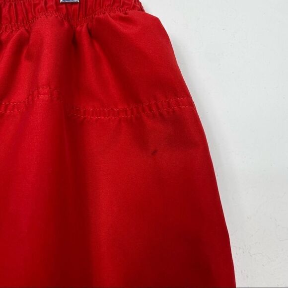 Speedo Red Lace Up Swim Trunks with Pockets - Picture 3 of 4